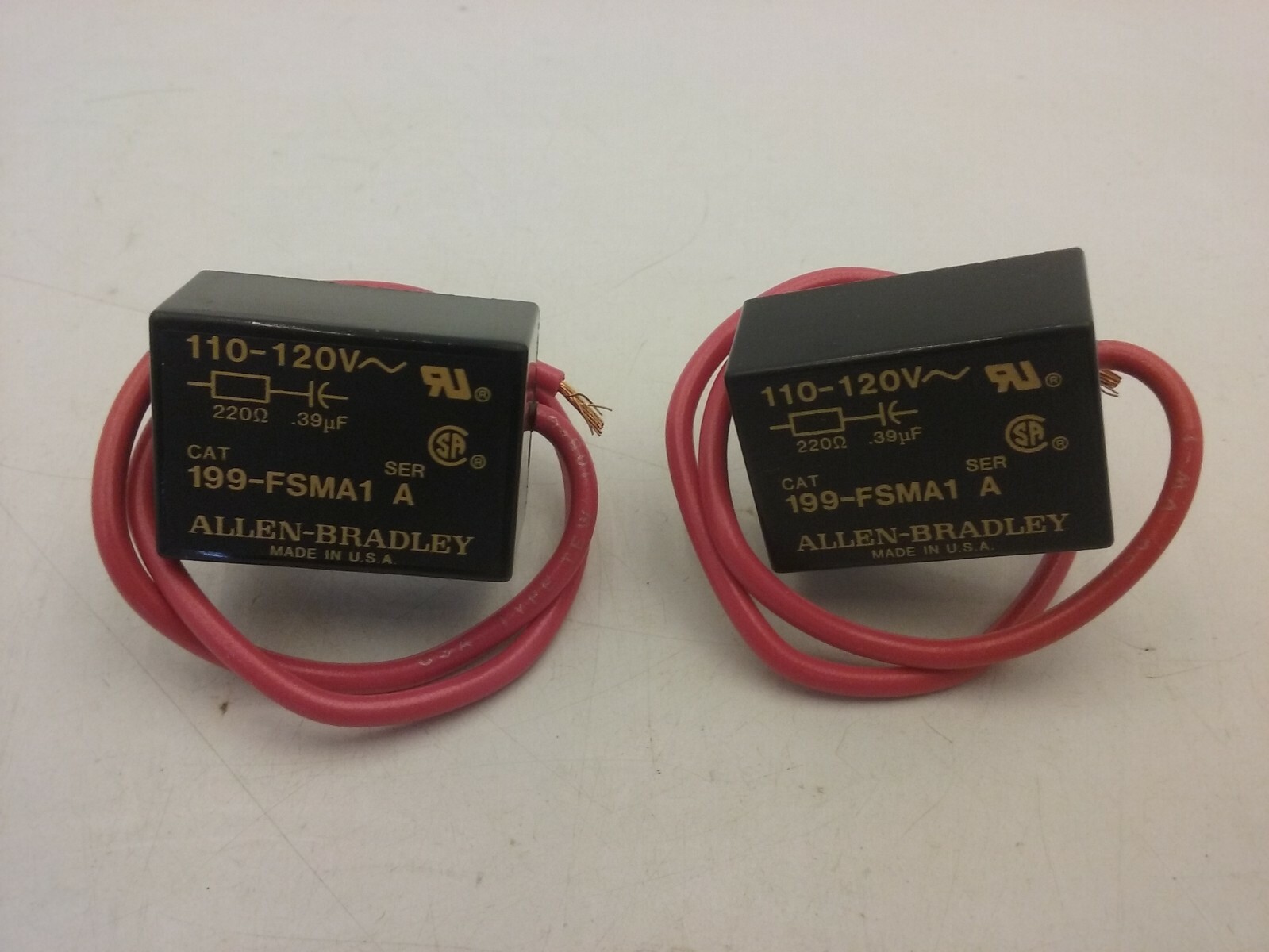 ALLEN BRADLEY 199-FSMA1 SURGE SUPPRESSOR 110/120VAC 50/60HZ SER A (LOT OF 2) NIB