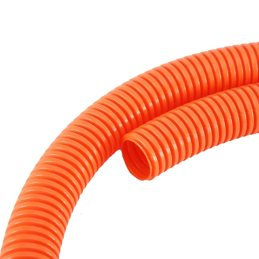 100′ 1/4″ 5mm orange split wire loom conduit polyethylene corrugated tubing