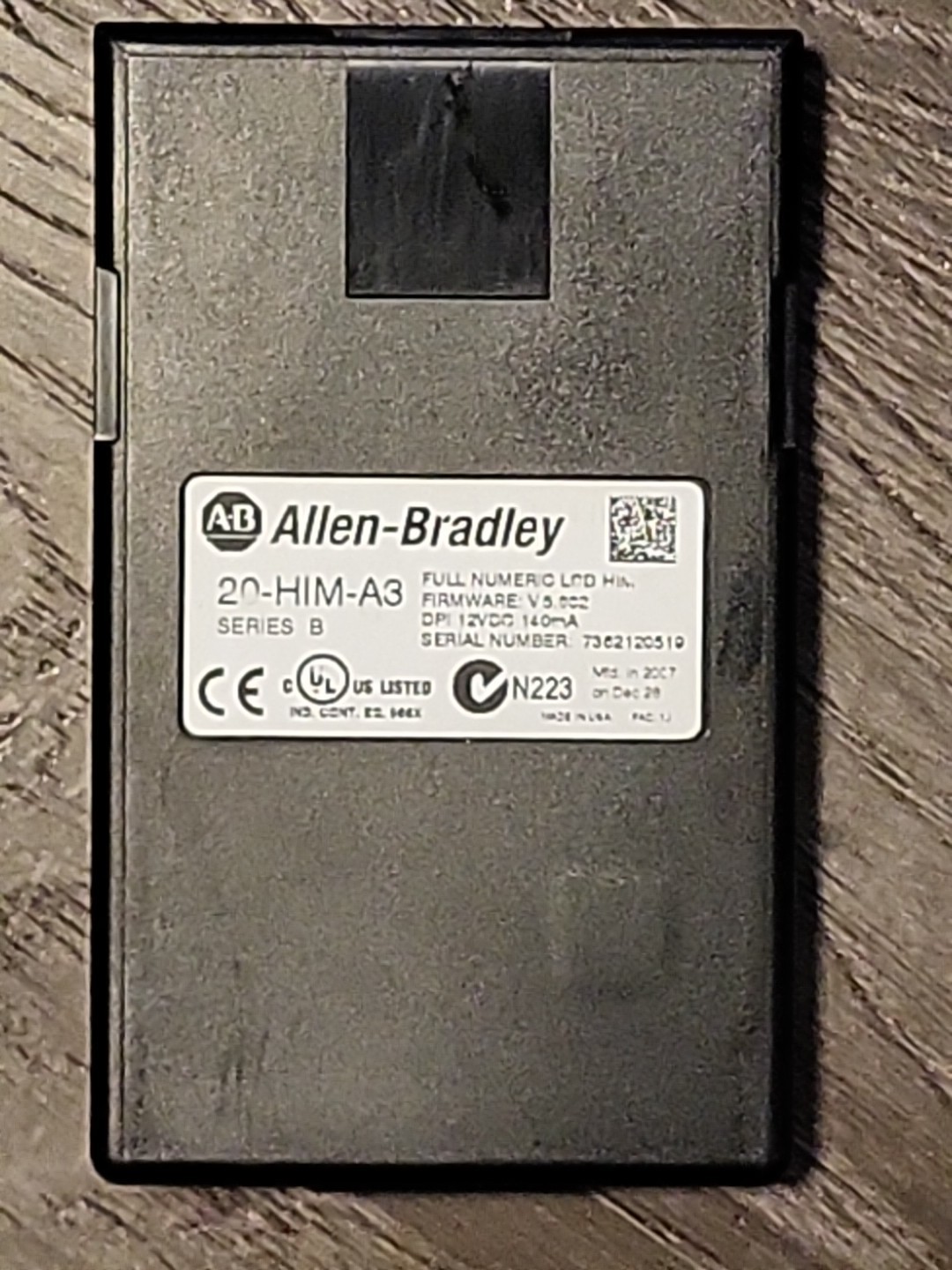 Allen Bradley 20-HIM-A3 Series B Interface Key Pad and Display – USED