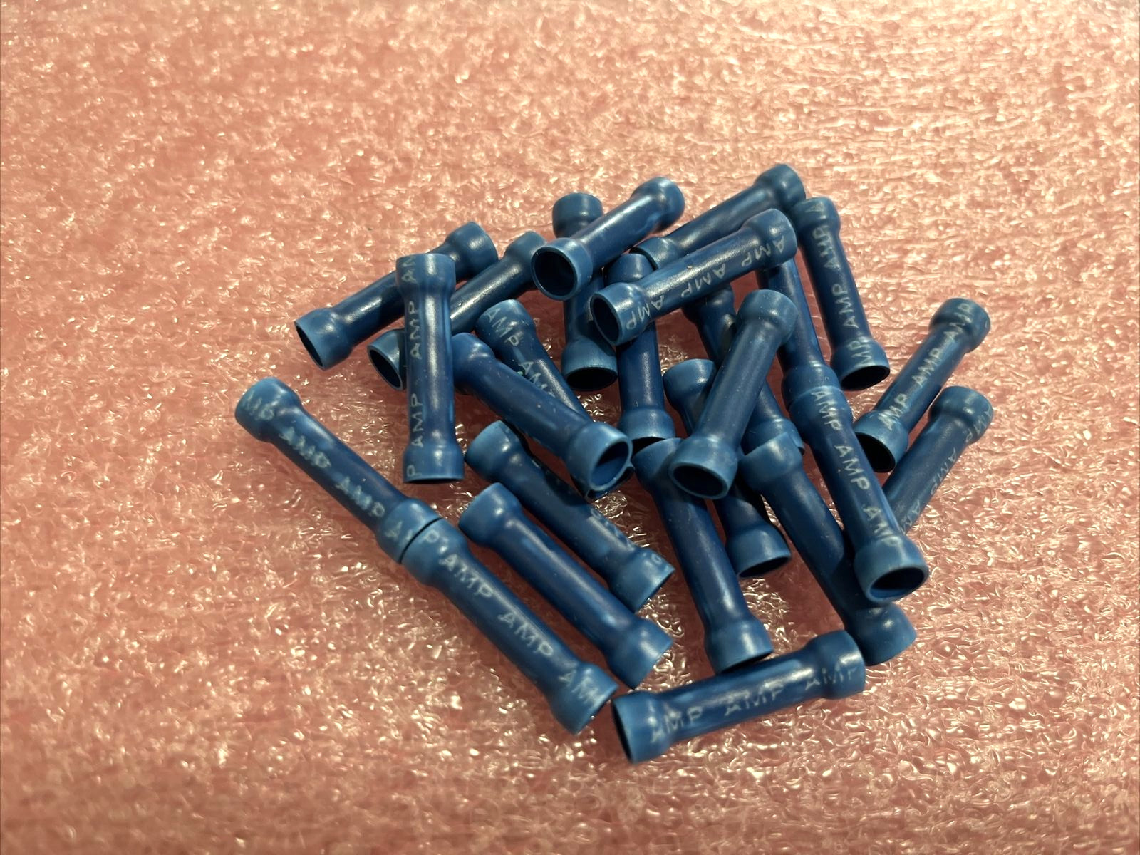 35244 TERMINAL BUTT SPLICE INLINE CONNECTOR CRIMP 14-16 AWG BLUE(LOT OF 25)