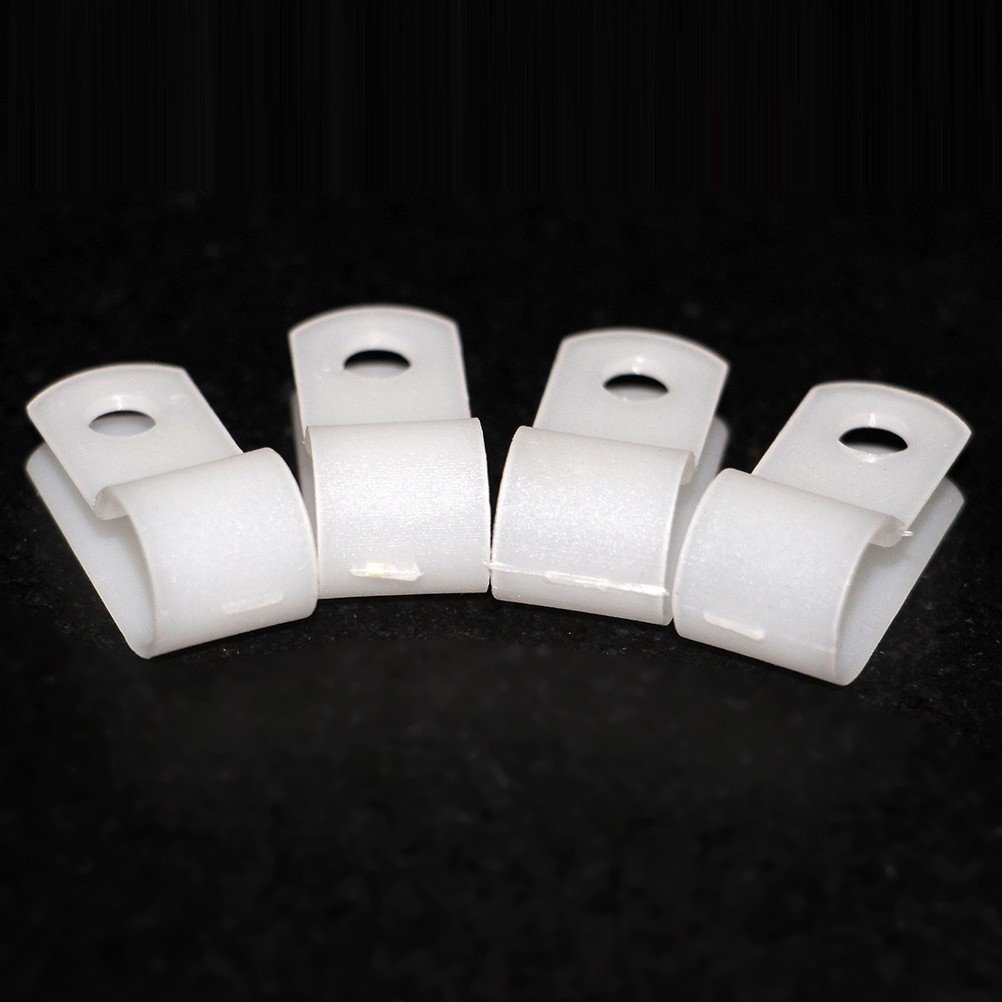 100Pcs Durable Transparent R-Type Wire Holder Cable Clamp for Cable Management