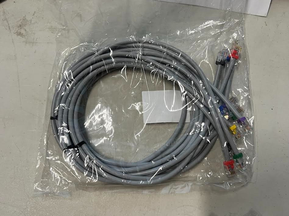 Lot of 2 Socomec 48290593 Cable 600V RJ12 6x1M New 1 sealed 1 open MN STOCK