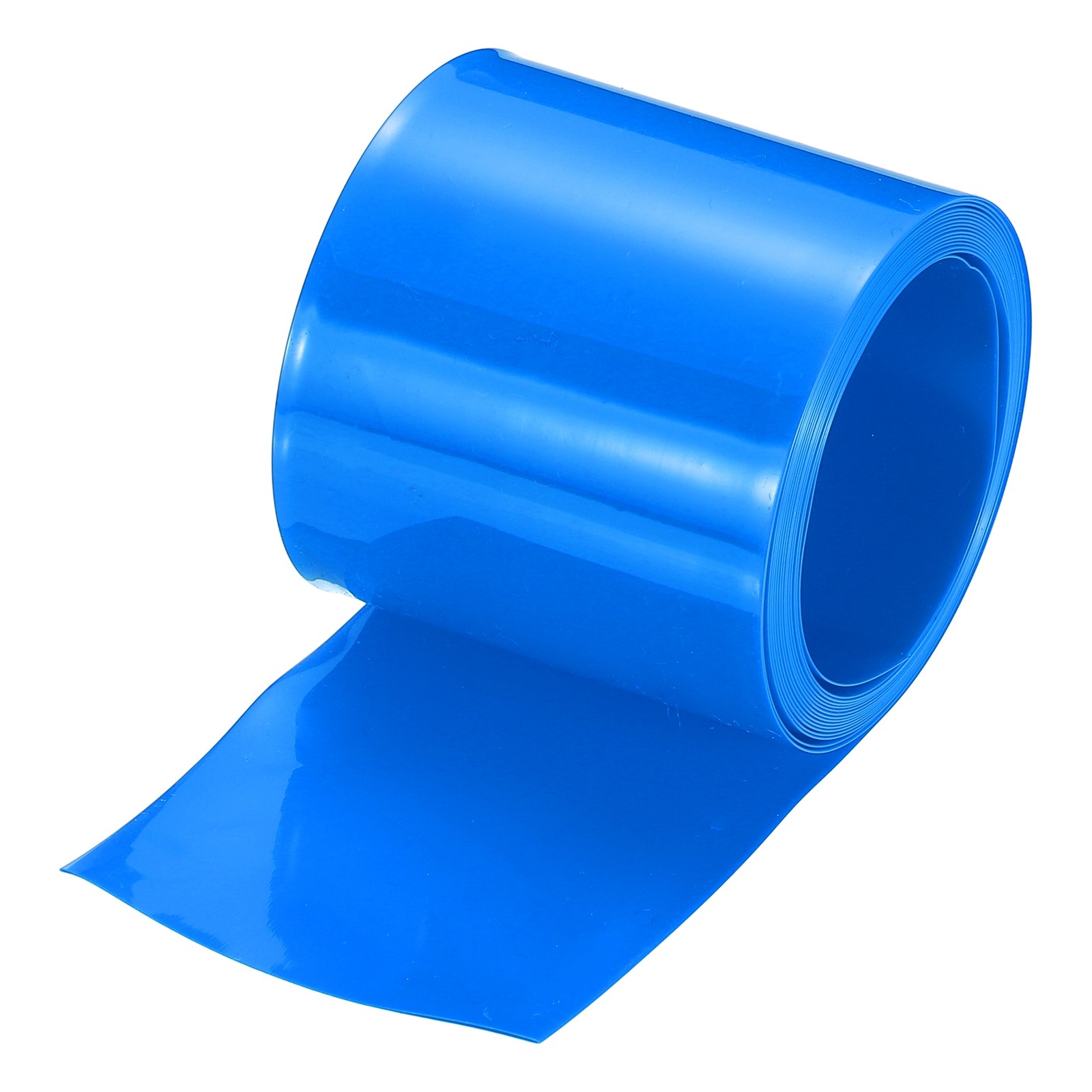 Battery Wrap Heat Shrink Tubing 35mm Dia 55mm Flat 8 Feet Blue