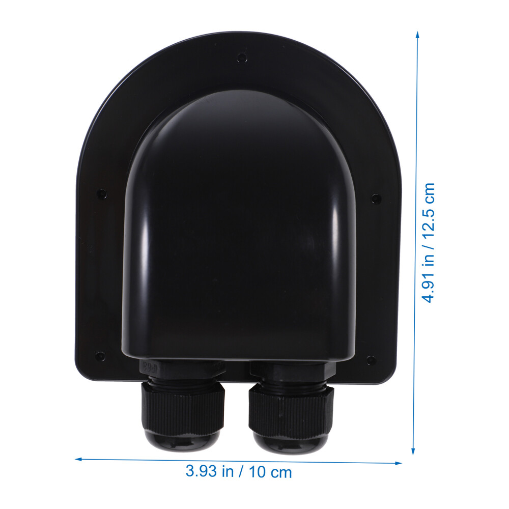 Weatherproof Cable Entry Plate ABS 2-hole Roof Wire Entry Gland Dual Hole Cable