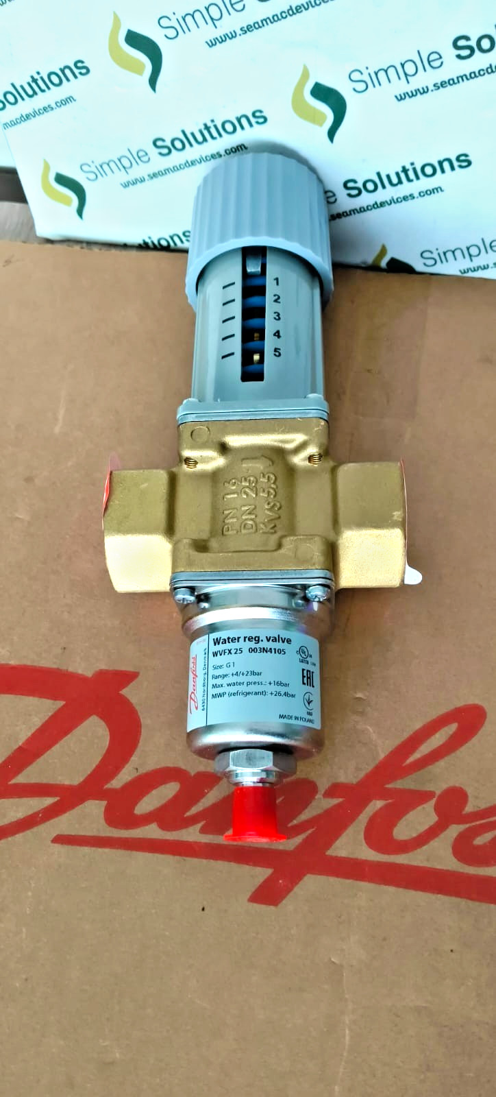 1PC-Danfoss 003N4105 Pressure operated water valve,WVFX 25,4.00bar -23.00bar-NEW