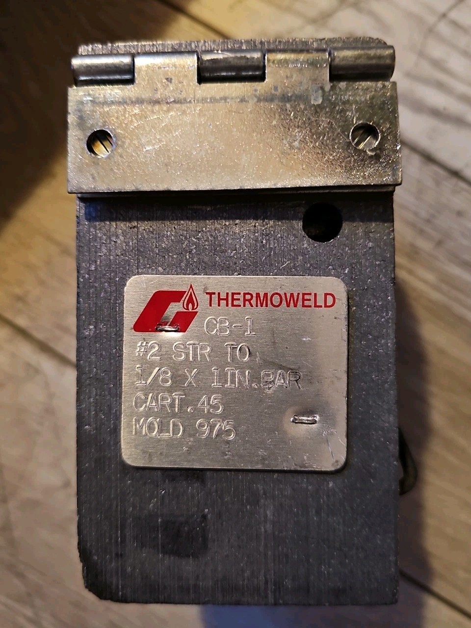 Thermoweld CB-1 Mold #2 STR To 1/8x1in Bar Exothermic Weld Tool