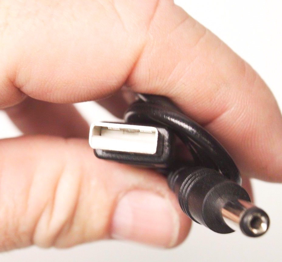 2x USB A Male To DC 5.5mm x 2.1mm Female Plug DC Power Supply Socket Cable Cord