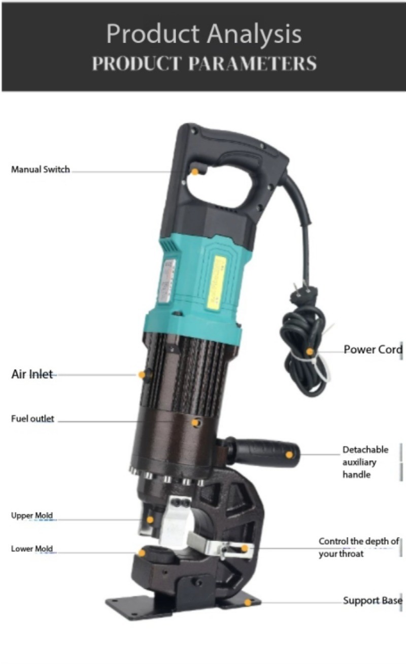 Handheld Electric Hydraulic Punching Machine, Portable Hole Punch