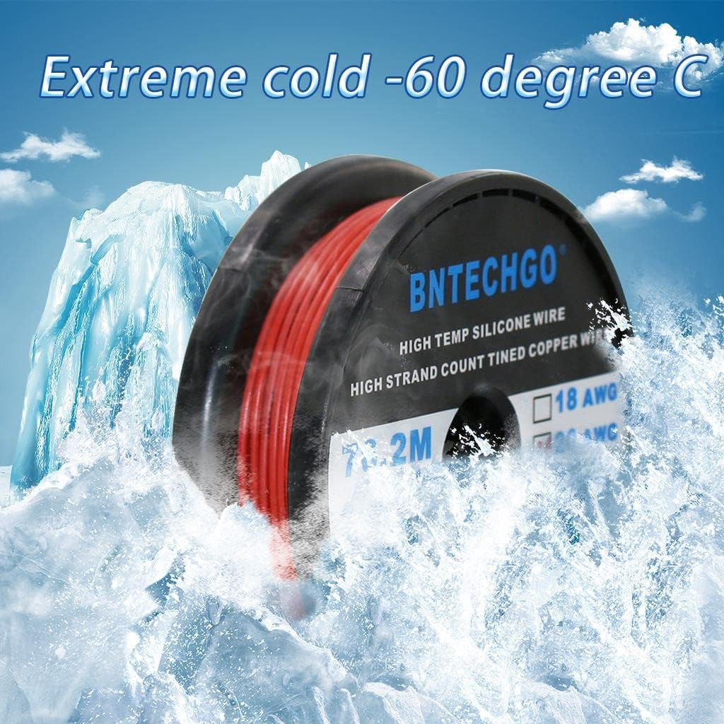 20 Gauge Silicone Wire Spool 250 ft Red Flexible 20 AWG Stranded Tinned Copper W