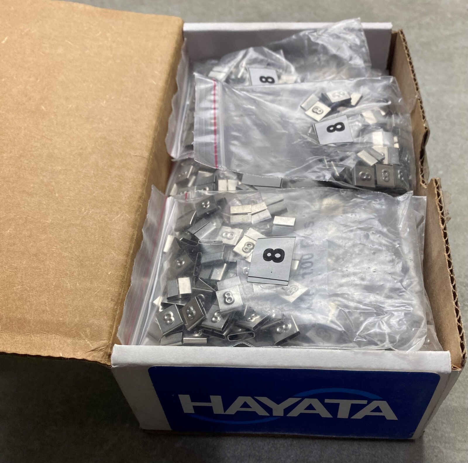 HAYATA ID-8, Stainless Steel Cable Marker 316SS, Symbol “8” , 100 Pc’s Pkt