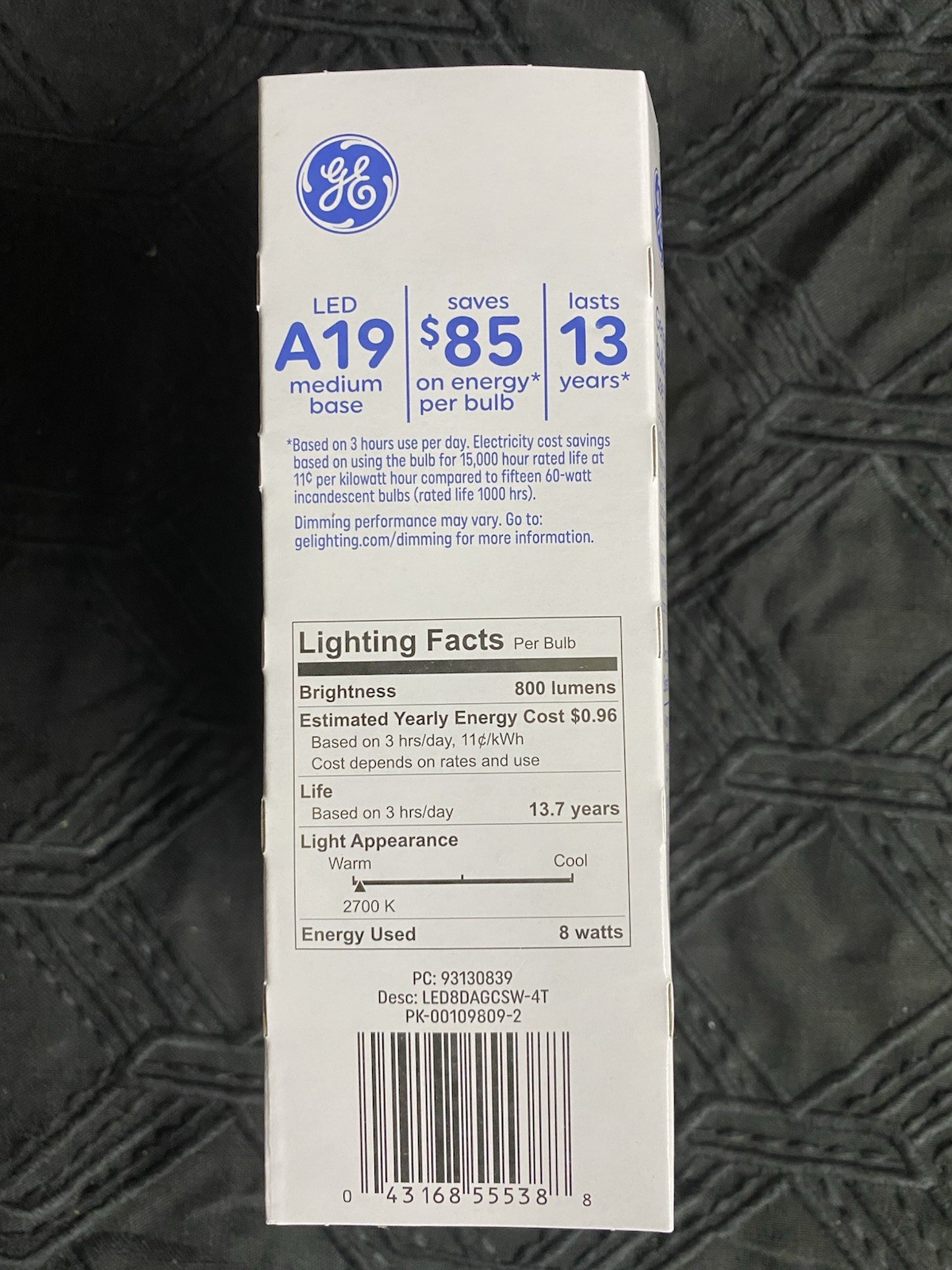 48 BULBS Packages GE 60 Watt LED Standard light bubs BEST PRICE Online 50 CENTS