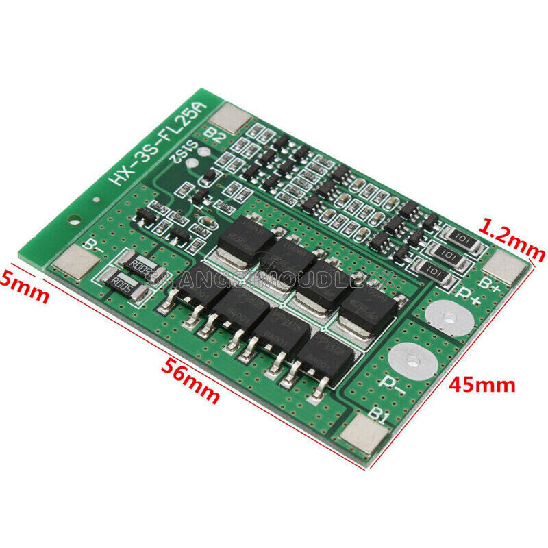 3S/4S BMS PCB Protection Board For 18650 Li-ion Lithium Battery Cell-