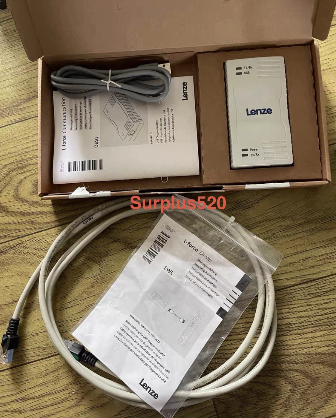 1Pc New Lenze 8400 E94AZCUS + EWL0070 2.5M