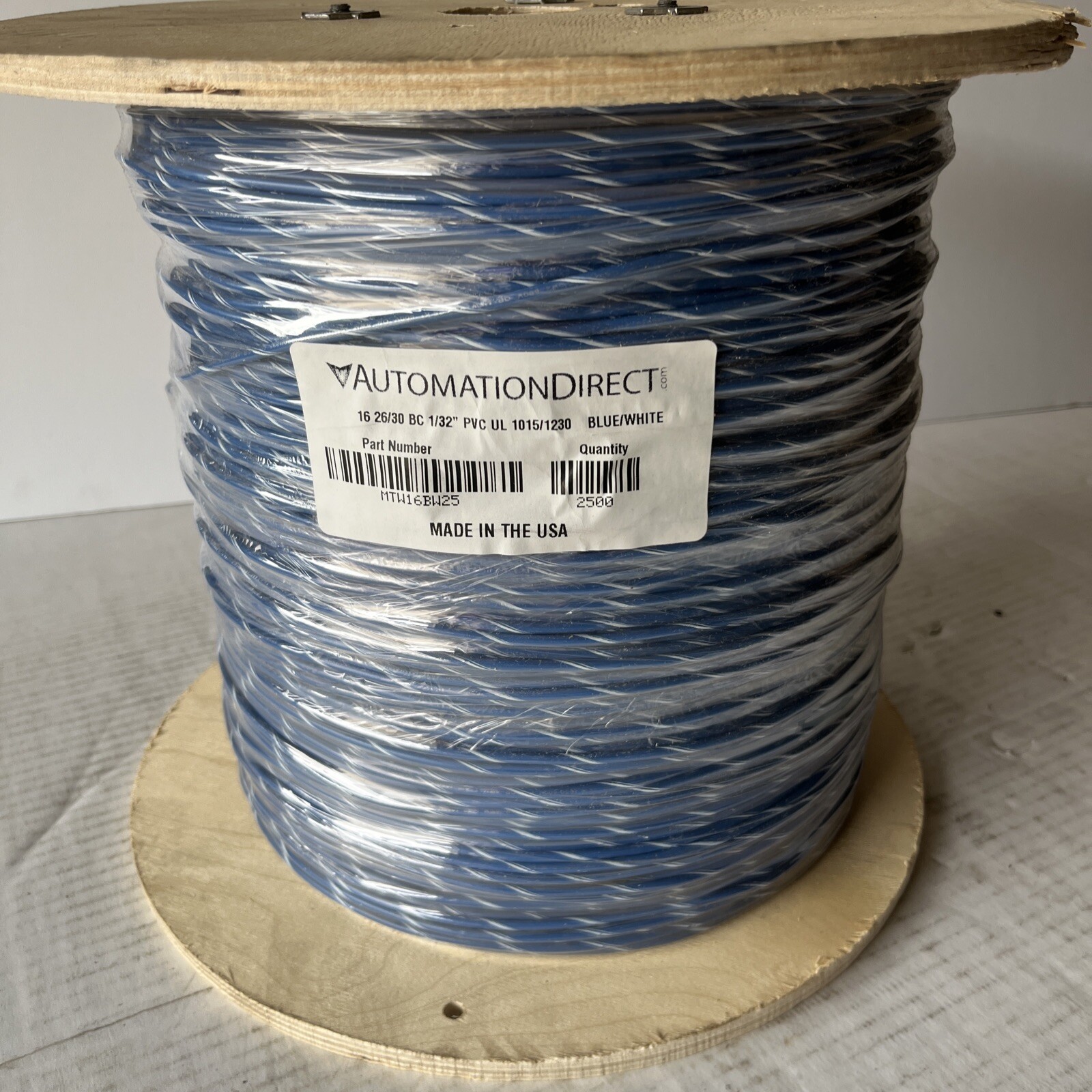 AUTOMATION DIRECT 16 26/30 BC 1/32” PVC Blue/white 2500 FT