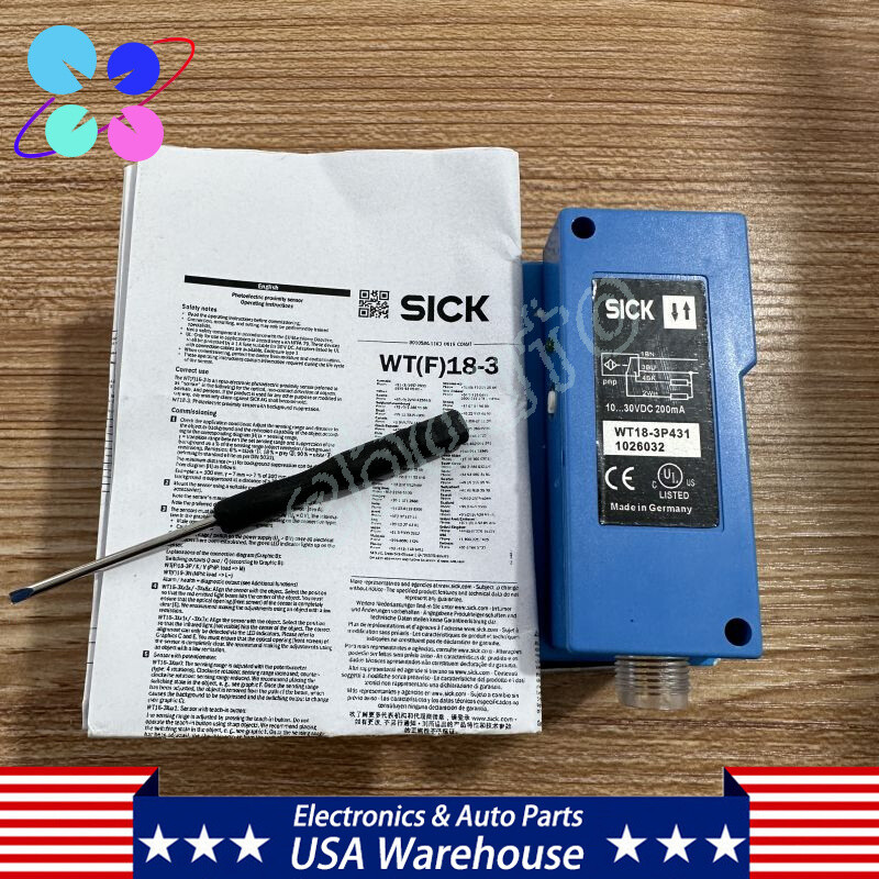 Photoelectric Sensor 10-30VDC PNP 4Pins For SICK WT18-3P431 1026032 US Stock