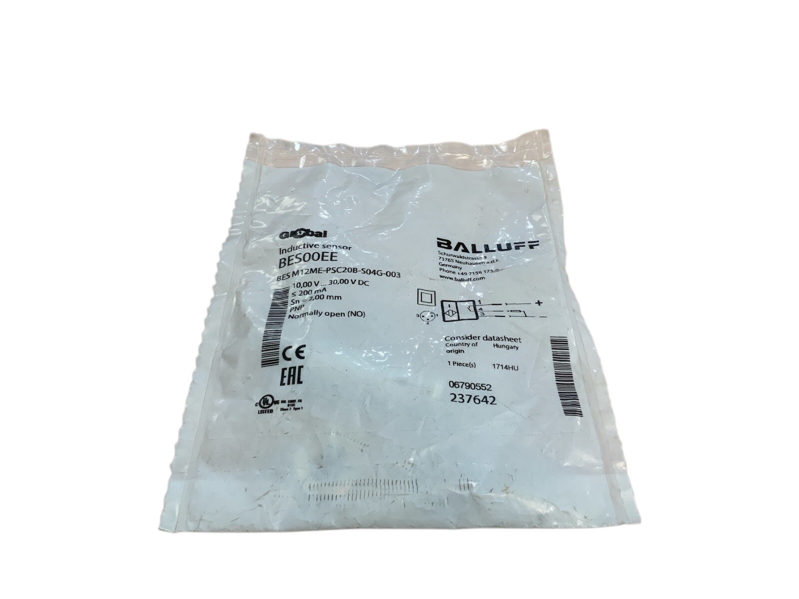Balluff BES00EE Inductive Sensors 10.30 VDC NO