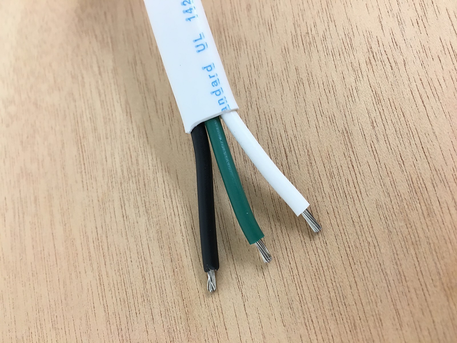 16/3 AWG Gauge Marine Grade Wire AC, Boat Cable, Tinned Copper, Flat Triplex