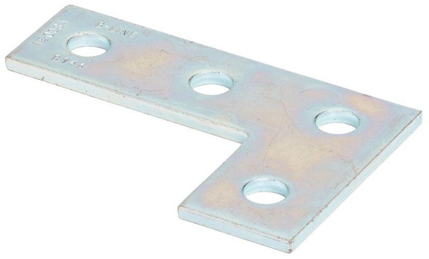 B-Line B143HDG, Hot Dip Galvanized, Corner, Strut Flat Plate Fitting, 1 pc