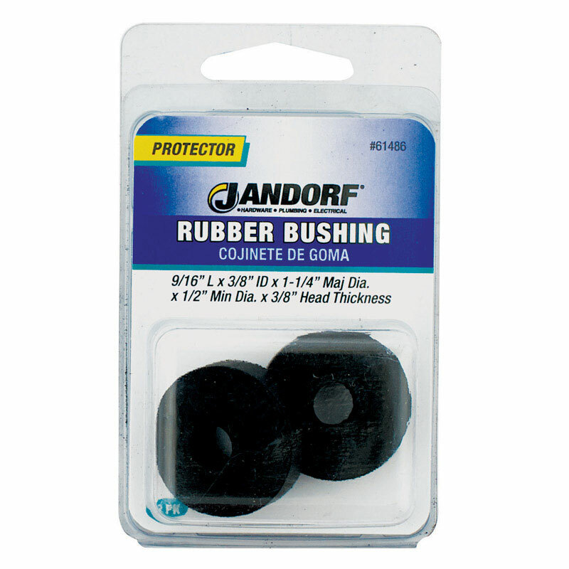 Jandorf Protector RUBBER BUSHING 2pk 9/16″L 0.5 Dia. Hole Isolate Insulate 61486