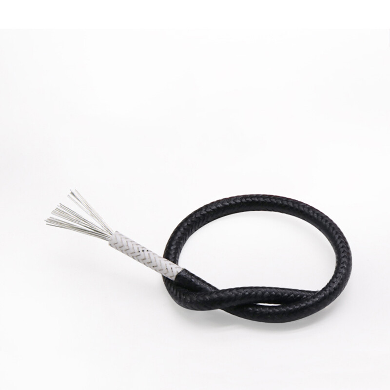 Silicone Rubber High Temp 250℃ Cable Fiberglass+Resin Braided Tinned Copper Wire