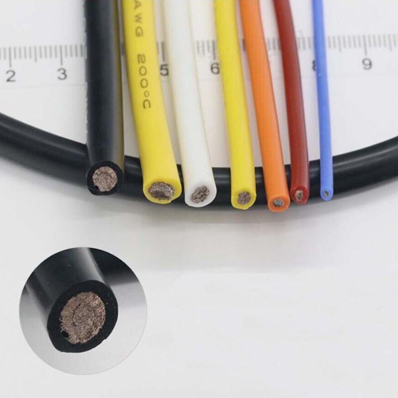 12-30AWG Silicone Stranded Flexible Cable Wire Gauge 0.08mm Tinned Copper Wires