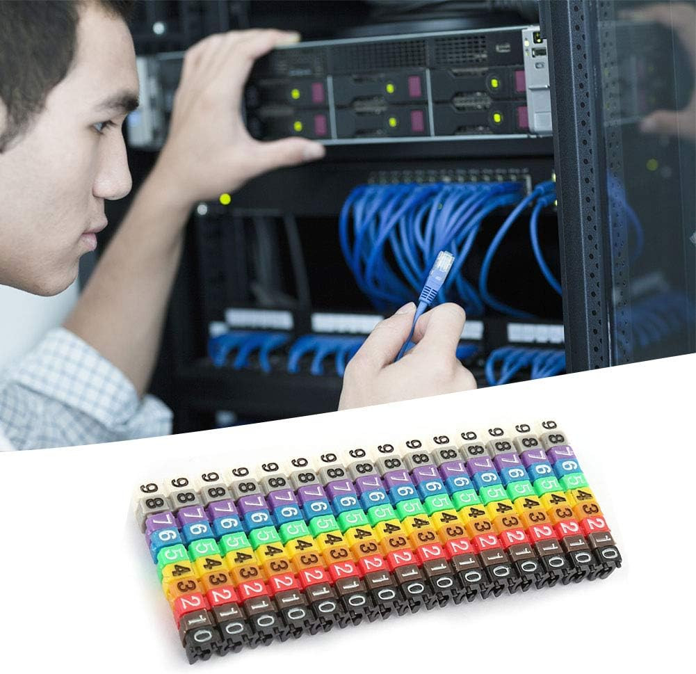 Digital Number Tube Wire Number Label Tube Cable Marker Colorful 1.5Mm²