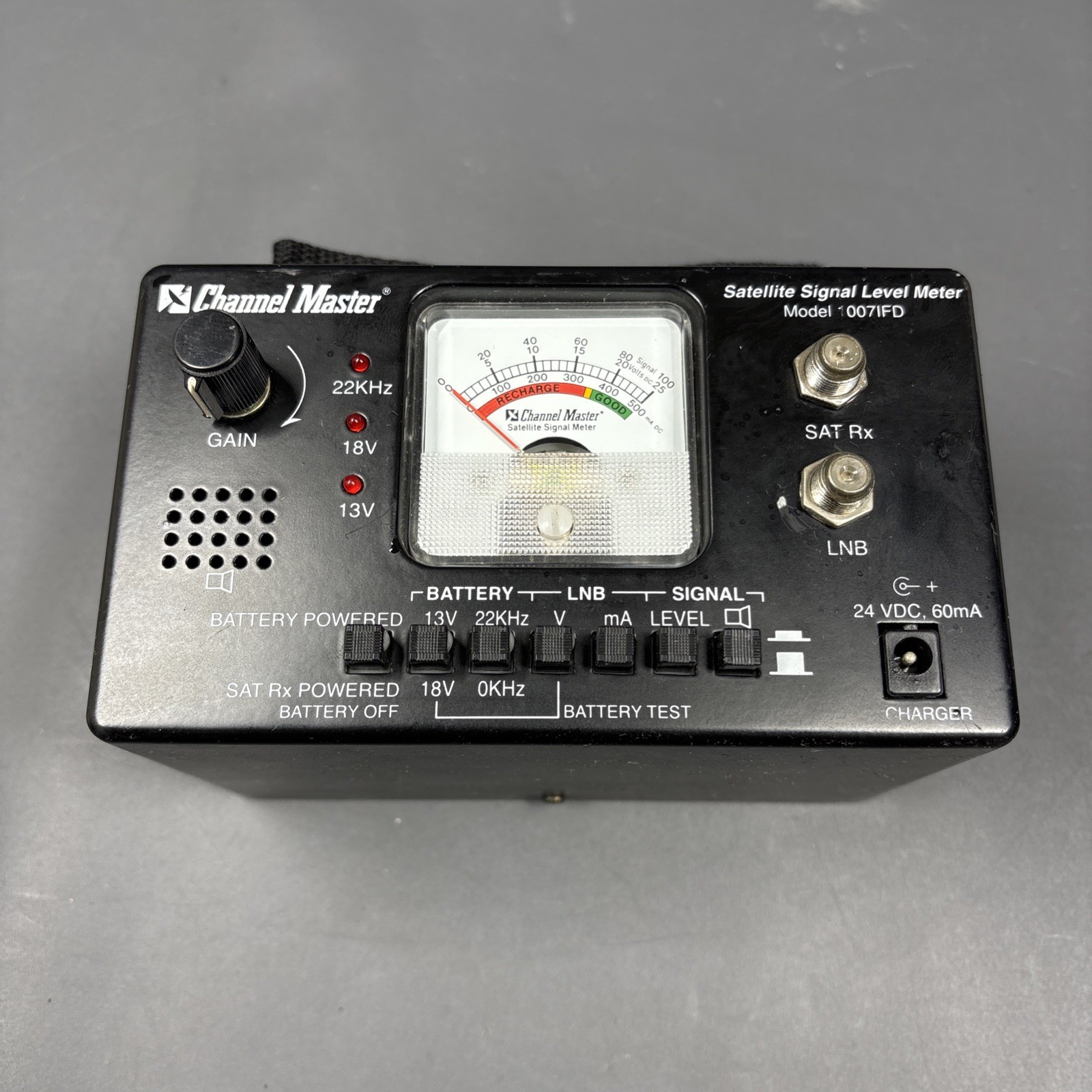 Vintage Channel Master 1007IFD Satellite Signal Level Meter Sat Finder Tester