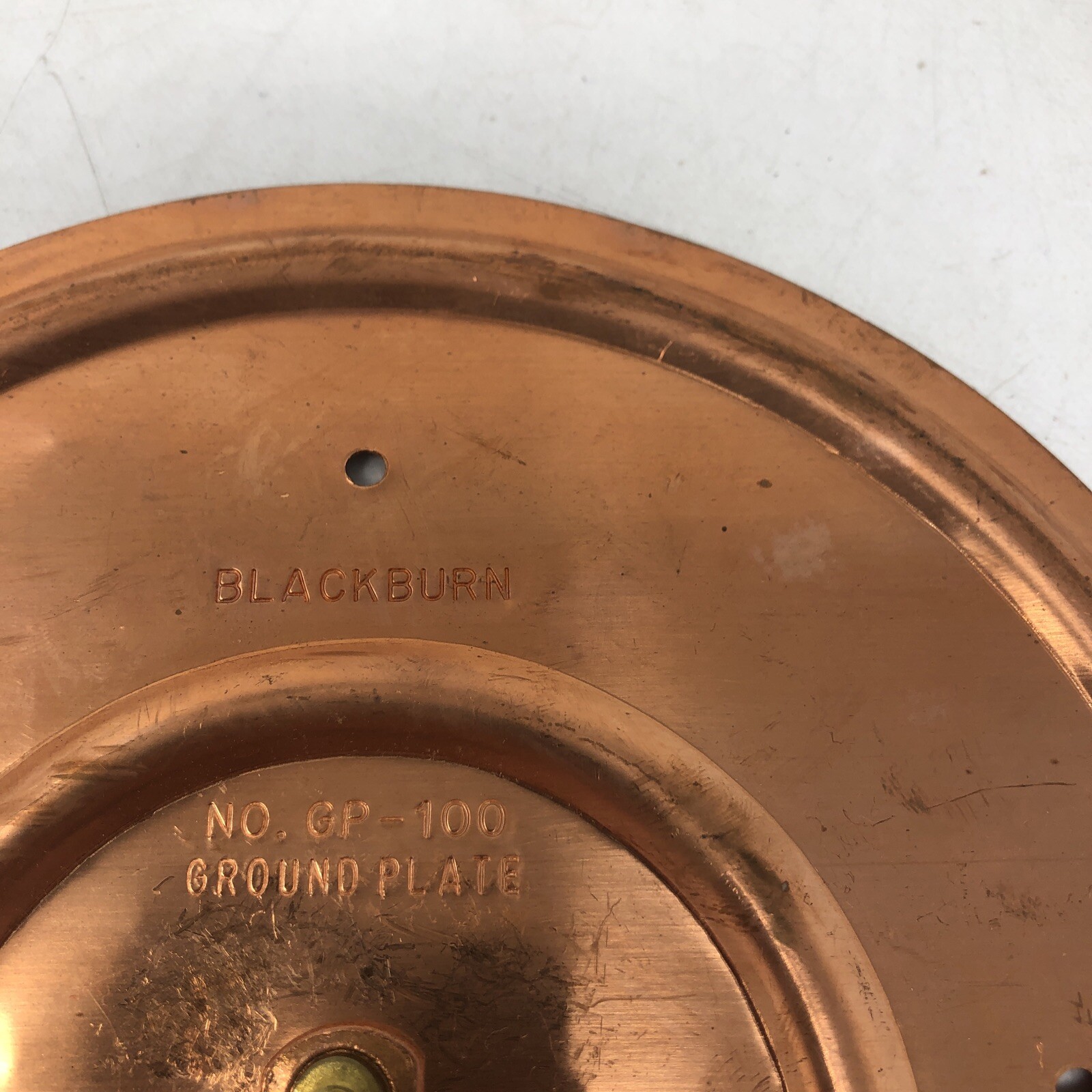 Blackburn GP-100 Copper Ground Plate 7-1/2″ Round 2-8 Guage Wire