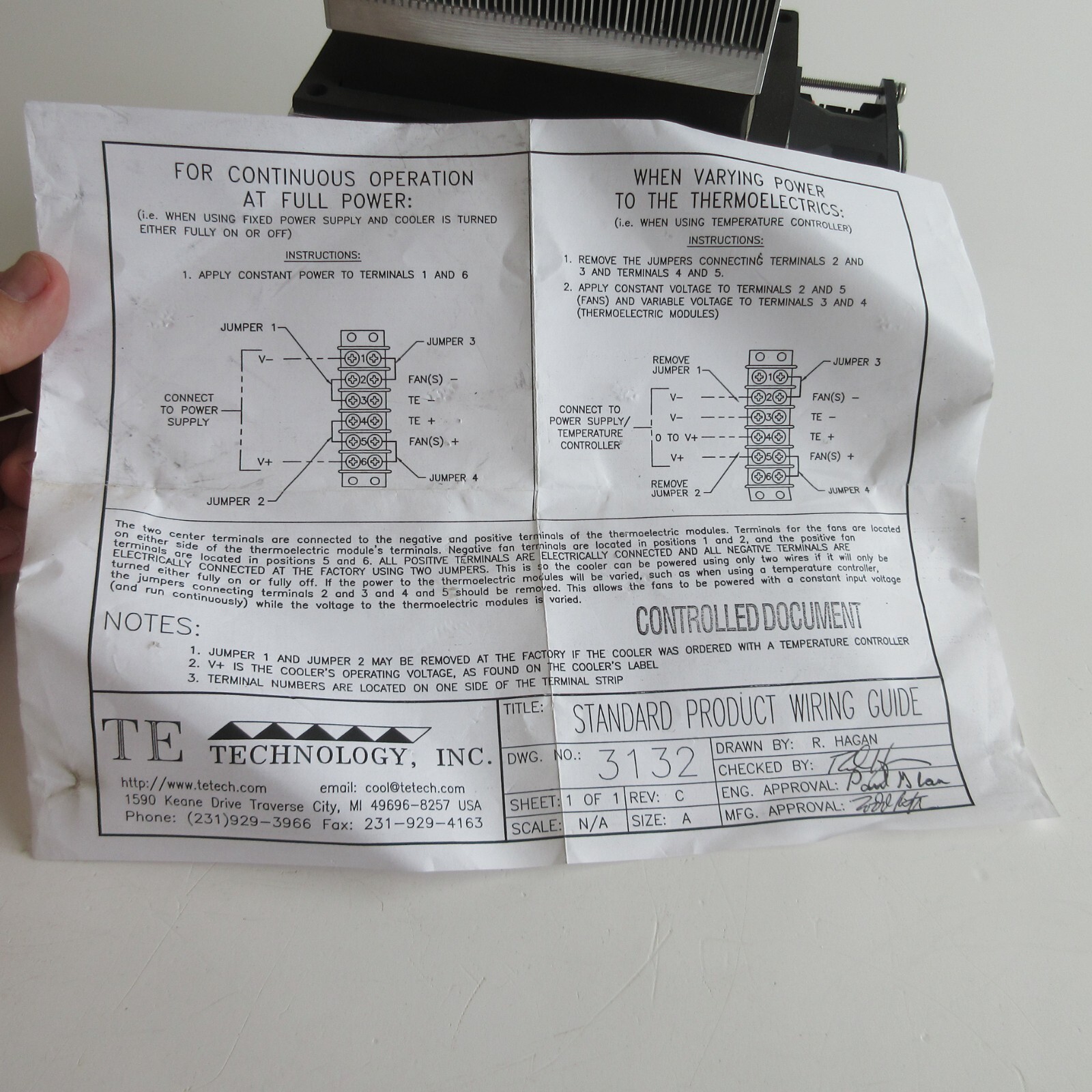 Te Technology Cooling Assembly AC-053