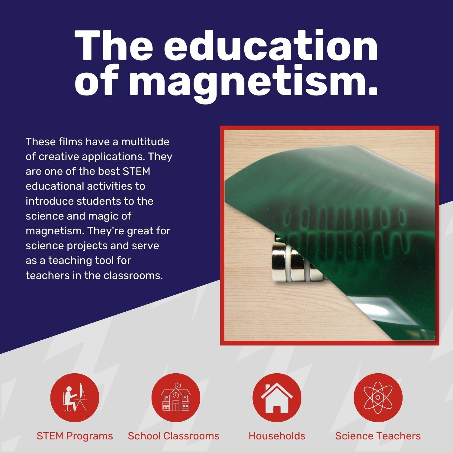 12×12 Green Magnetic Viewing Film for STEM Projects & Research