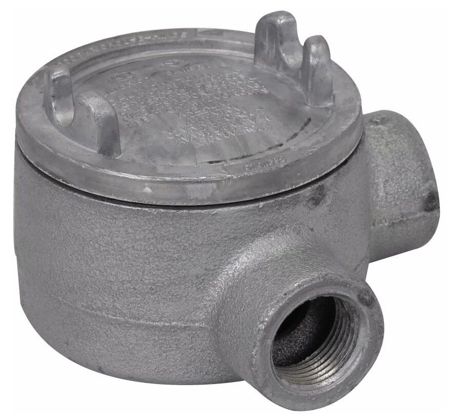 Crouse-Hinds GUAL26, Rigid Conduit Outlet Box And Cover, 3/4″ Iron, 1 PC