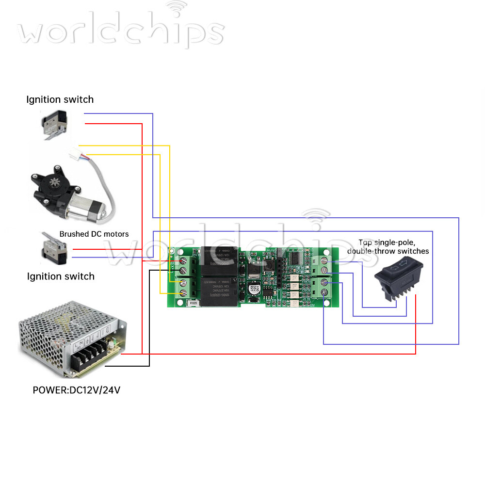 12V 24V 10A DC Motor Driver Forward Reverse Controller / Wireless Remote Control