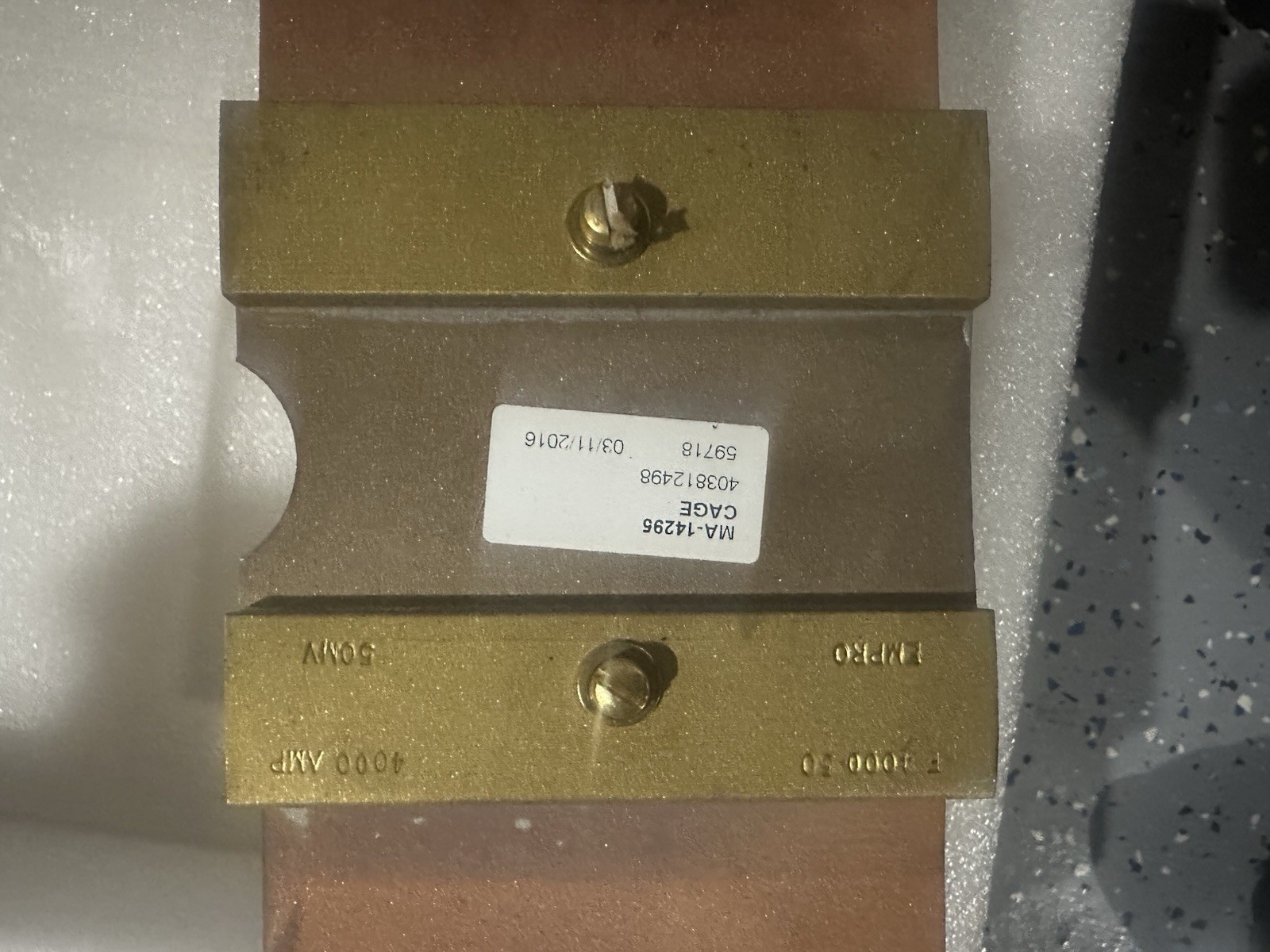 Empro F 4000 50 Shunt 4000 Amp DC Busbar Shunt, 50mV Output, High-Accuracy 4000