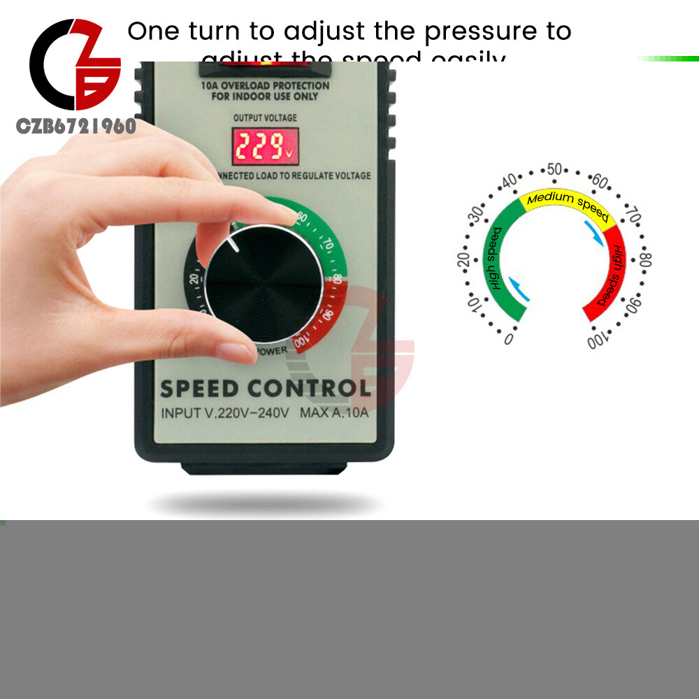 110V/220V Electric Motor Rheostat Variable Speed Controller For Router Fan 4000W