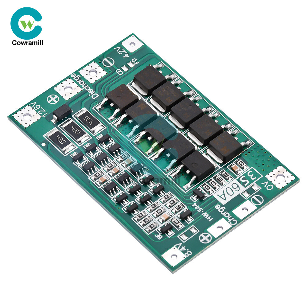 3S 13.6V 60A 18650 Li-ion Battery Charge PCB Protection Enhanced/Balanced Board