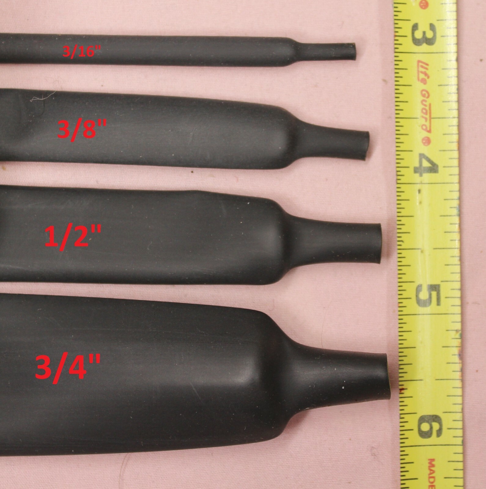 Sumitomo Electric Black Heat Shrink Choice 3/16″ 3/8″ 1/2″ 3/4″ 12 Feet USA Made