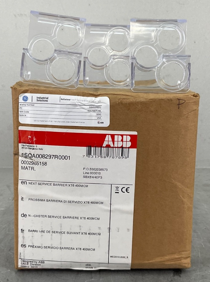 ABB SBX6W40P3 NEXT SERVICE BARRIER XT6 400MCM NEW