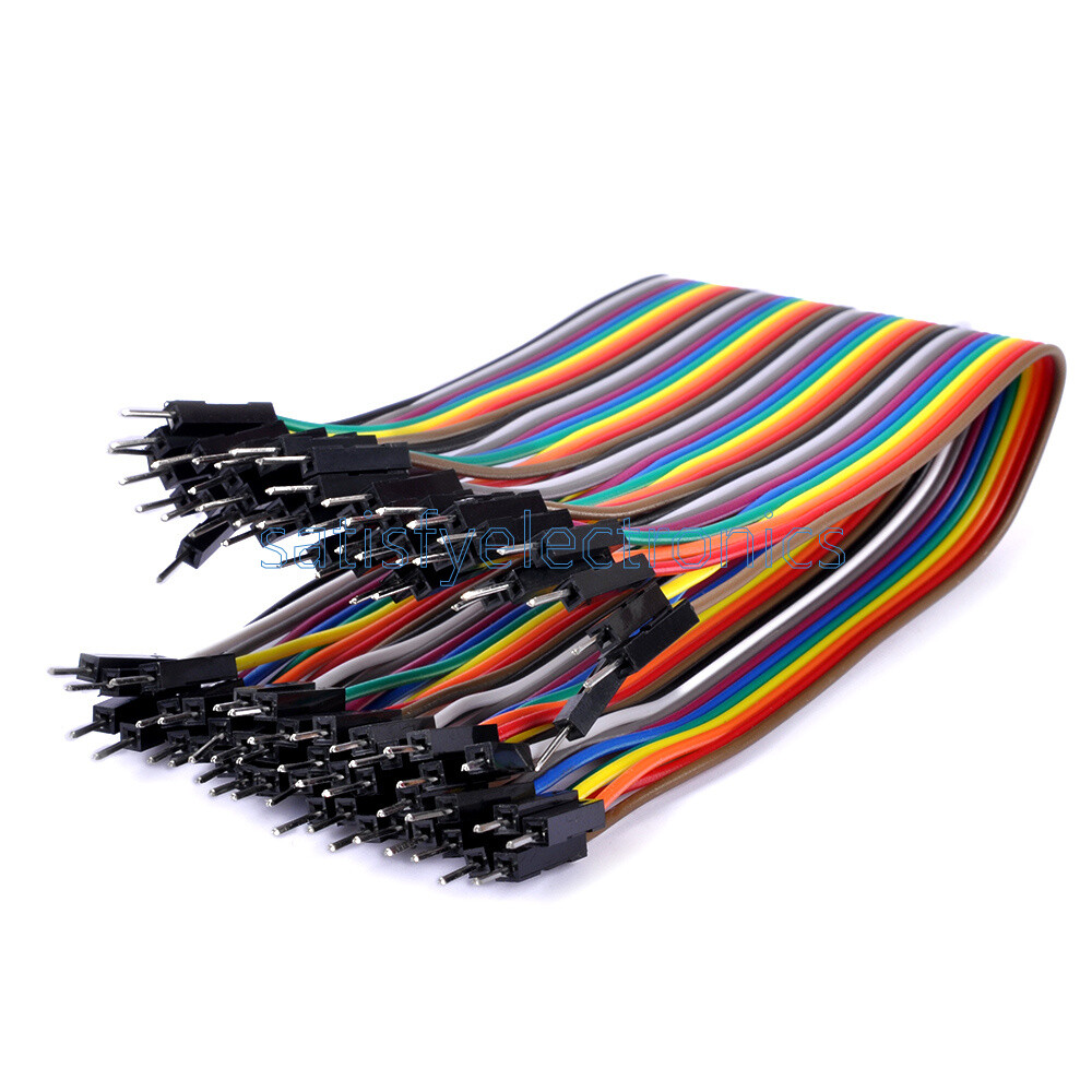 40PCS Dupont wire jumper cables 20cm 2.54MM male to male 1P-1P For Arduino