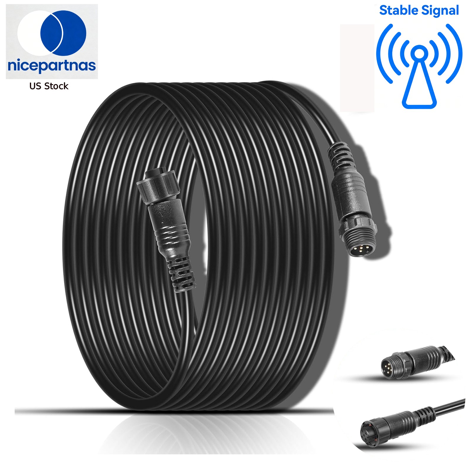 For NMEA 2000 15ft Extension Cable Fits Lowrance Simrad Garmin IP67 Waterproof