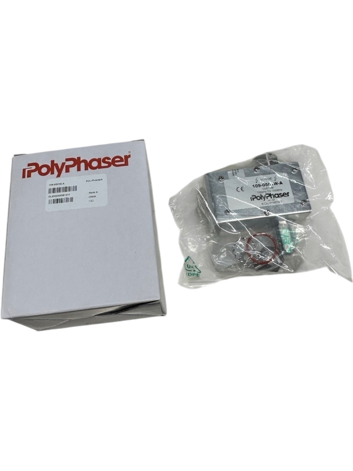 New PolyPhaser 109-0501W-A, Bulkhead Coaxial RF Surge Protector **SALE**