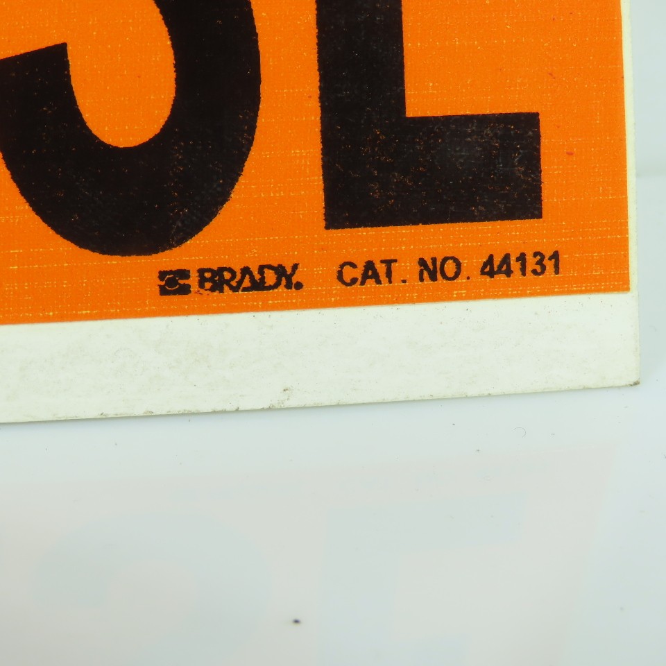 Brady 44131 Vinyl THREE PHASE Marker Sticker Cards 9 x 2-3/4″ Lot Of 40