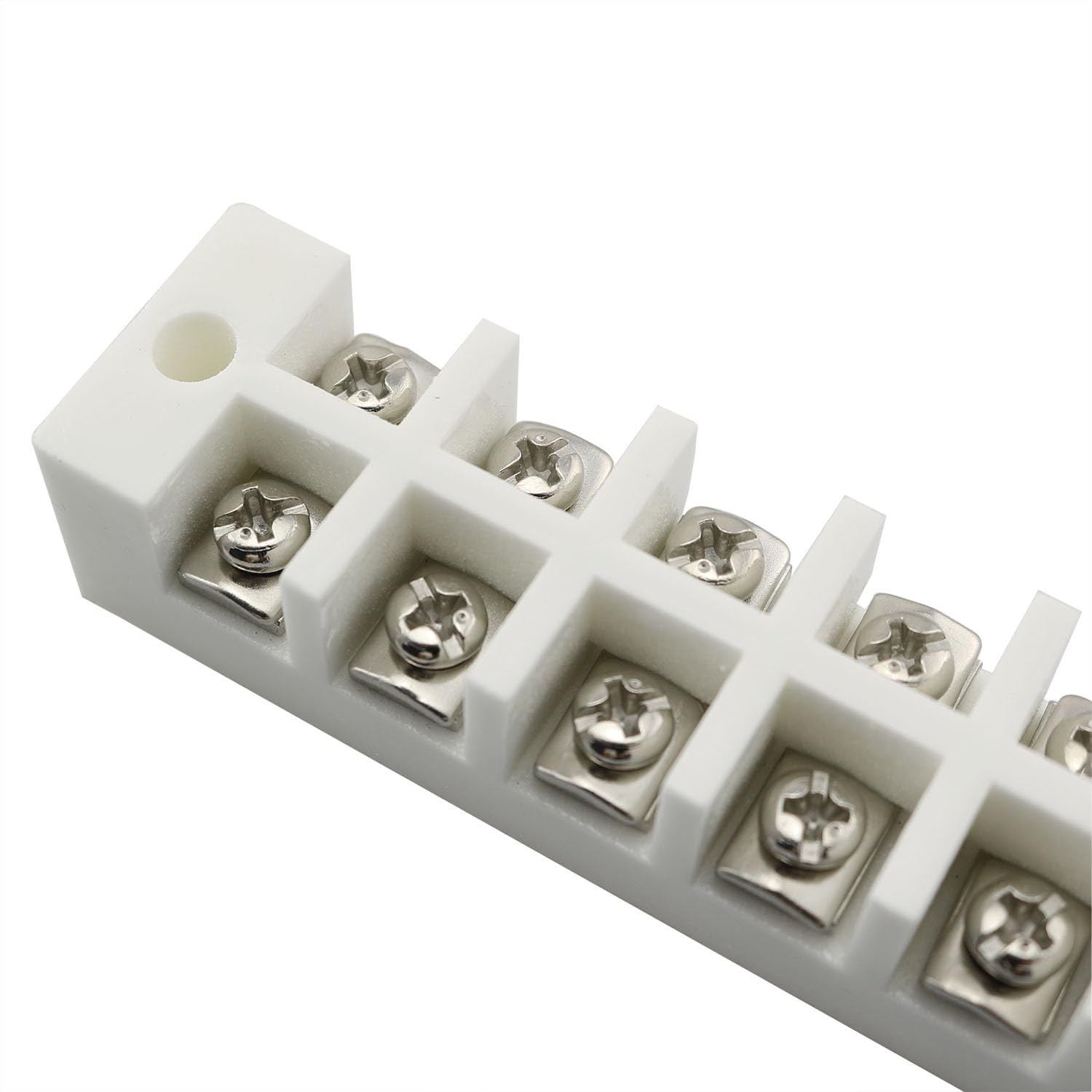 Ceramic Terminal Block High Temp Porcelain 6 Position Electri Size: 6 Position