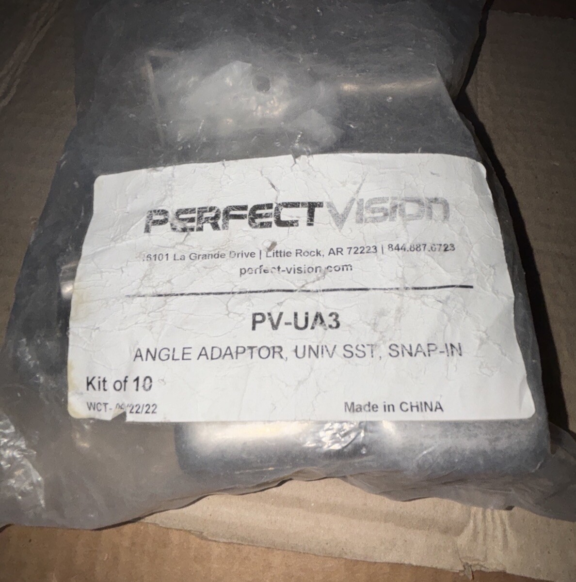Lot Of (10) Perfect Vision PV-UA3 Angle Adapter Universal SST Snap-In, 3/4” hole