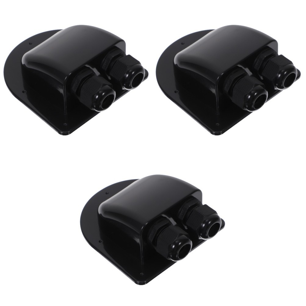 3 Pieces Solar Double Cable Gland Housing Dual Hole Glands Waterproof
