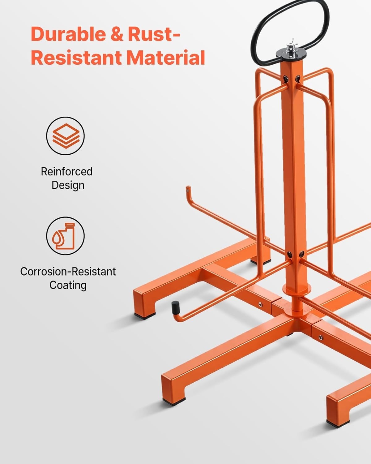 Durable Floor or Wall Mounted Wire Spool Rack – Efficient Cable Management Rack