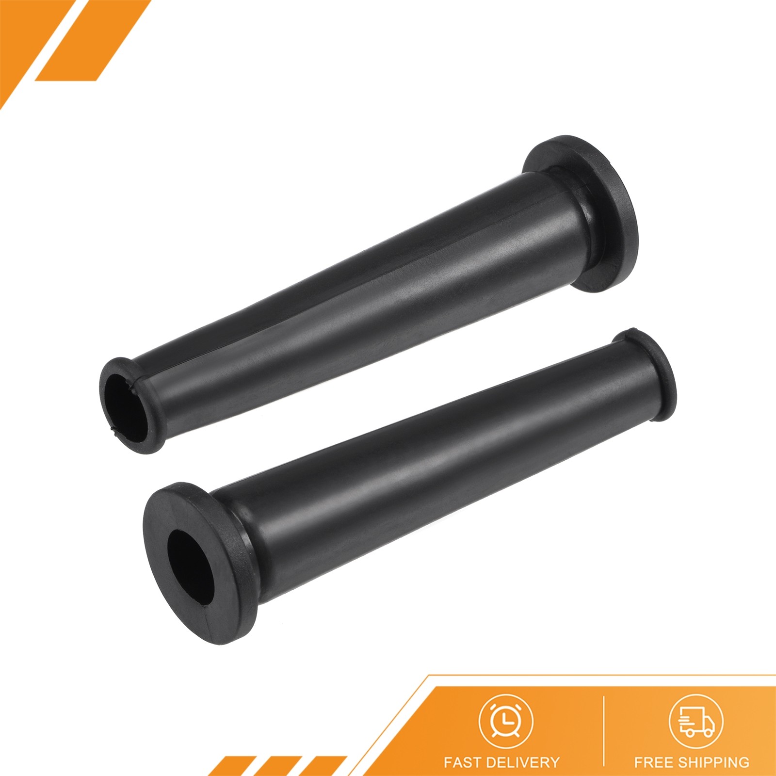 10pcs – Cord Boot Protector Cable Sleeve Rubber 69mm Length Black