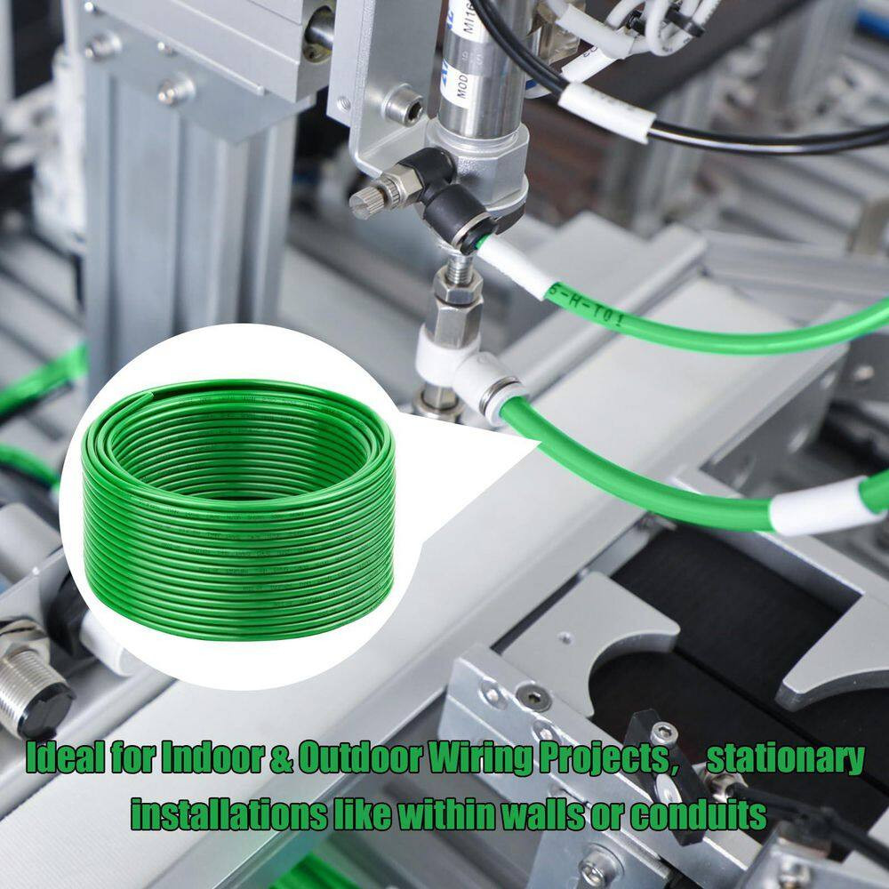 12 AWG THHN Stranded Bare Copper Wire Green 25 Ft. Roll 600-Volt Rated , 7 Condu