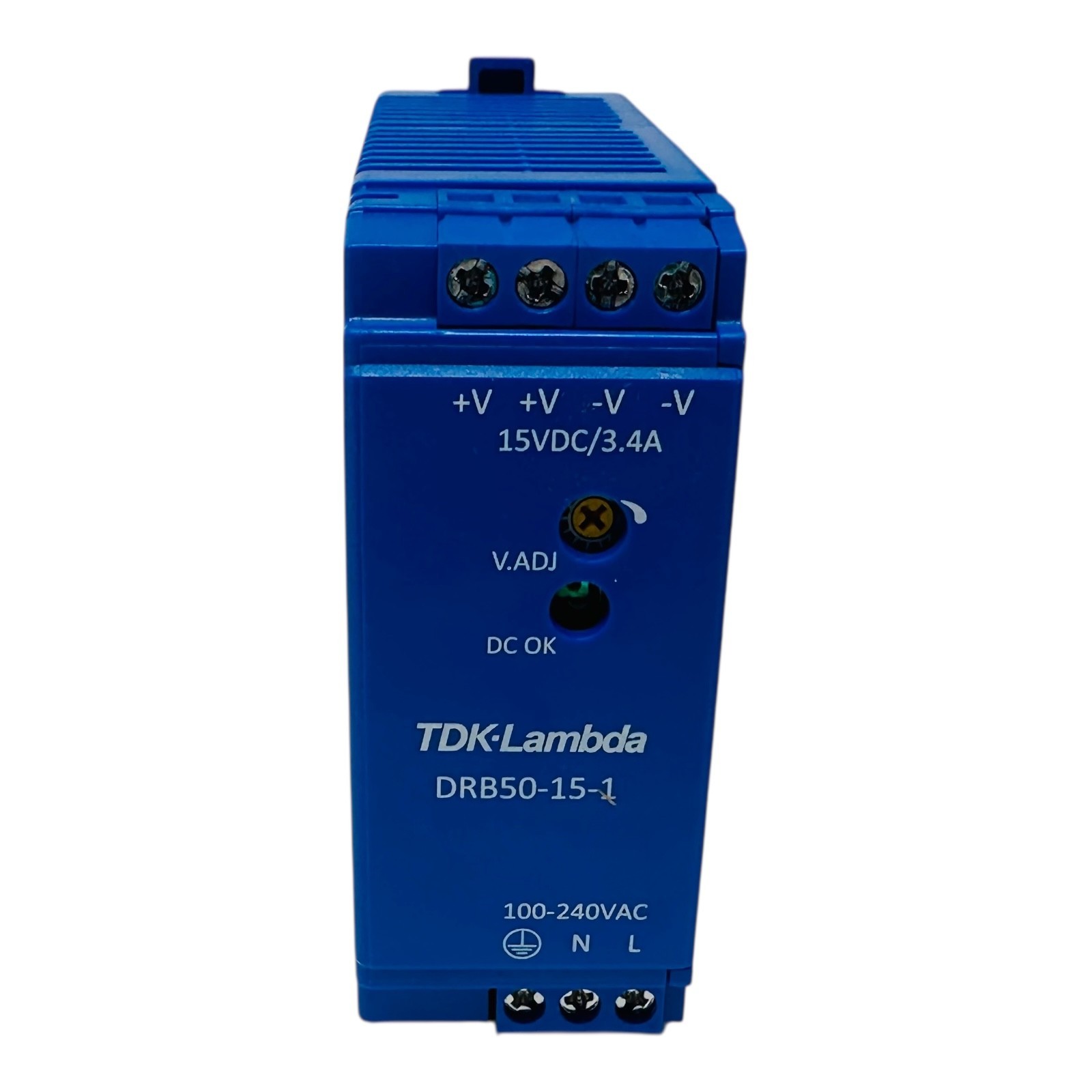 TDK-LAMBDA DRB50-15-1 DIN Rail Power Supplies 51W 115-230VAC 15V 3.4A NEW/NOS