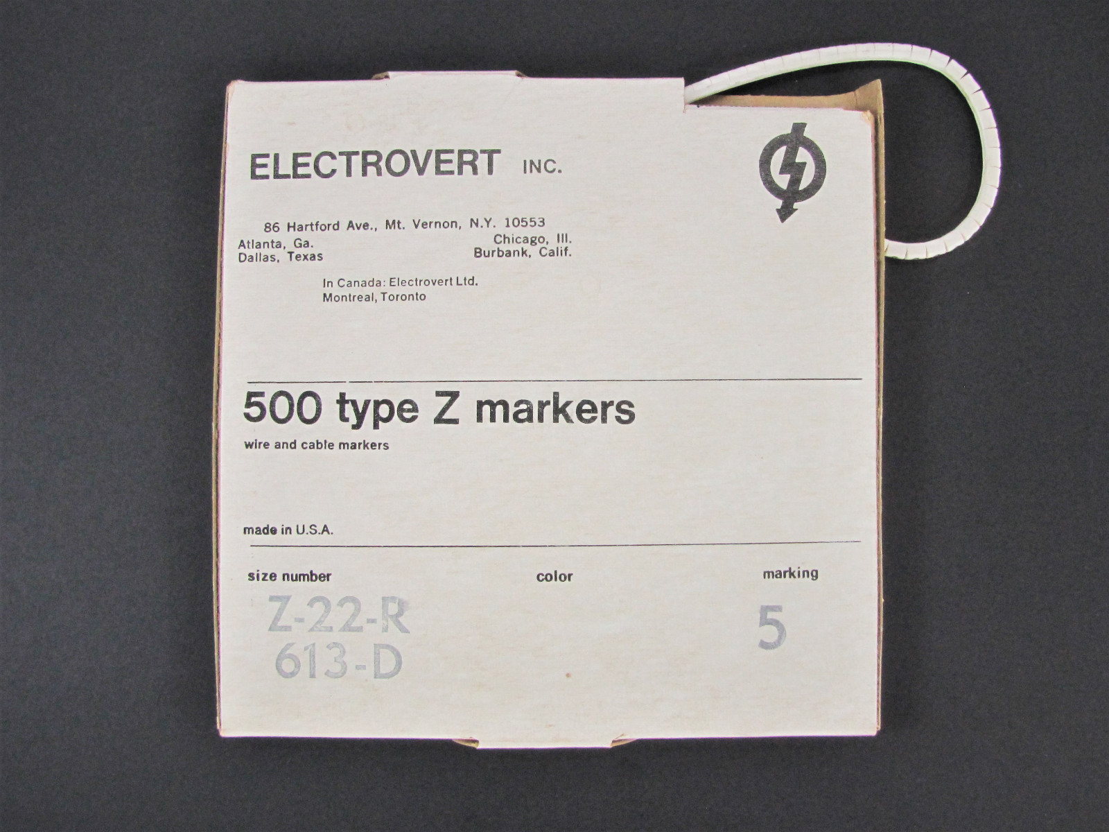 (500x) Wieland Size 22, Number 5 Slip On Wire Marker, .045″ to .065″ OD Z Type