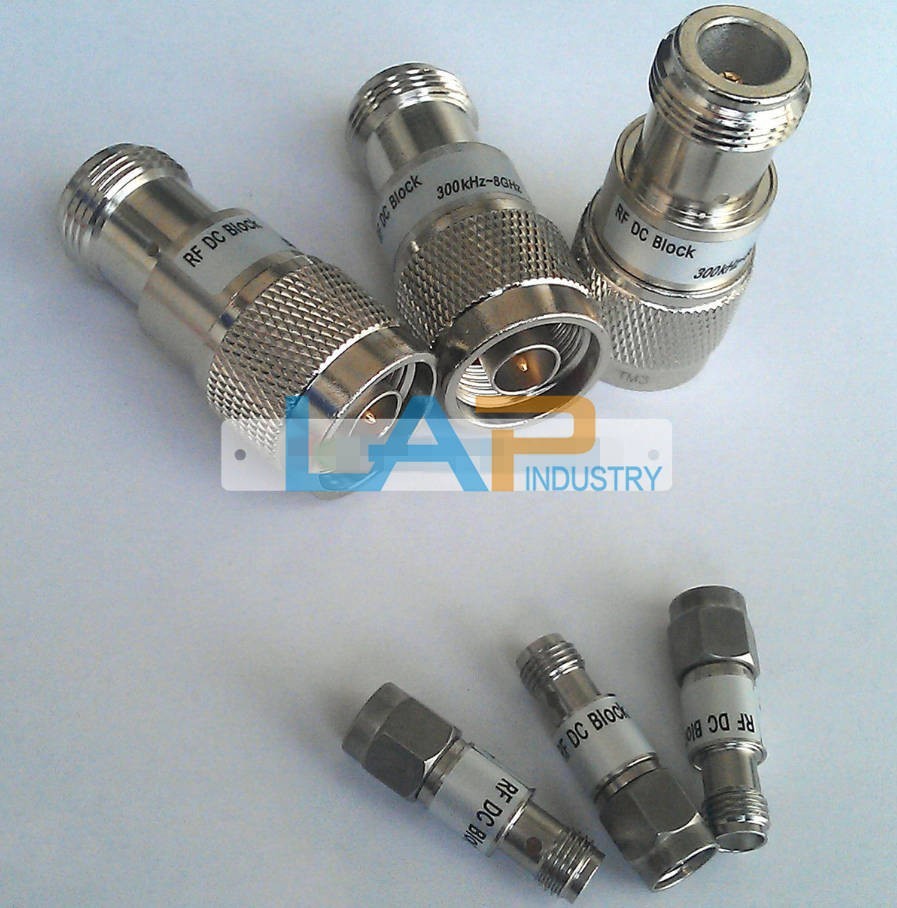 RF isolator DC block; 50k-8G, 13G, 18G; SMA/N/BNC/TNC; DC isolation voltage: 50v
